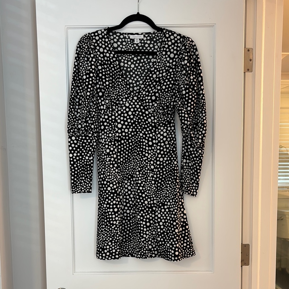 Topshop Black and White Long Dress
